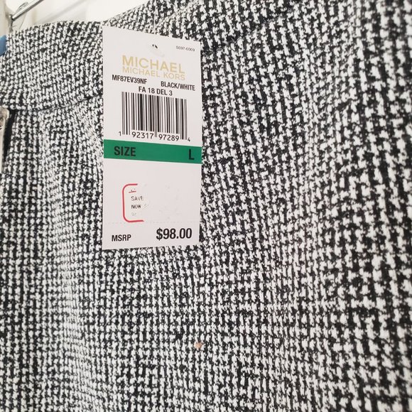 Michael Kors Houndstooth Pencil Skirt - NWT - Size L - Picture 12 of 14